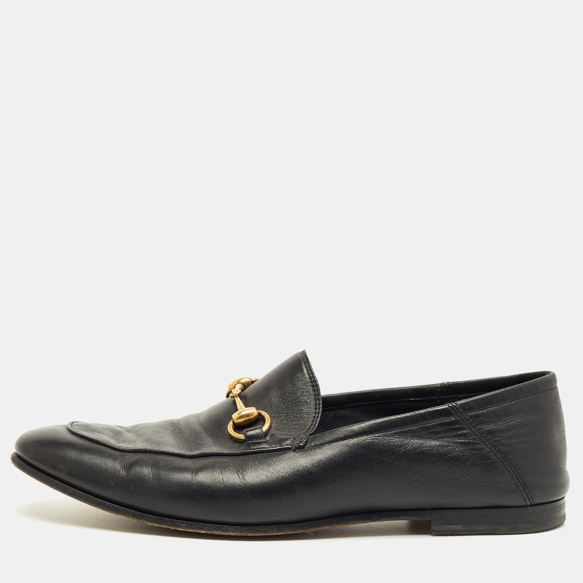 

Gucci Black Leather Horsebit Princetown Loafers Size 42.5