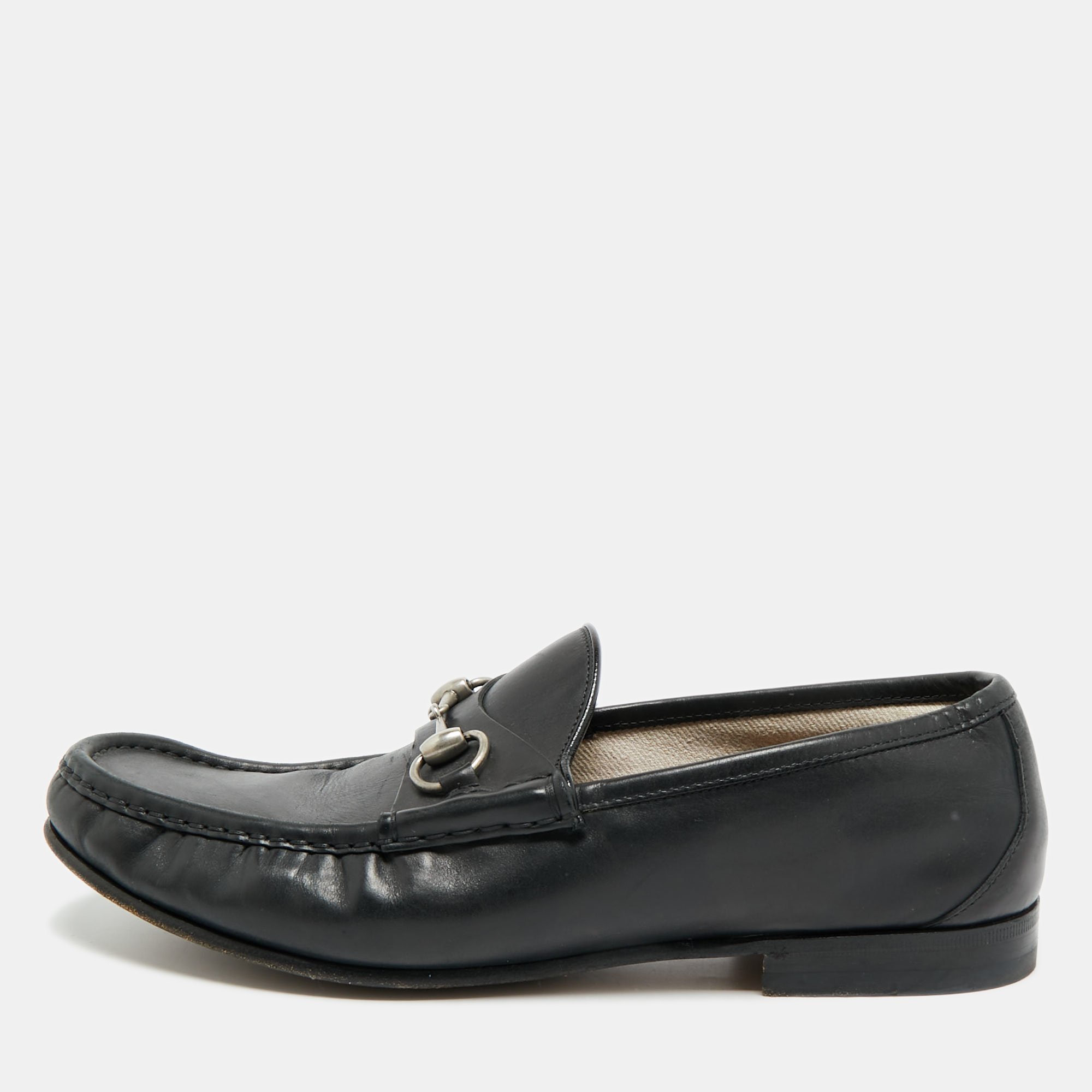 

Gucci Horsebit Size 45 Black Leather Loafers