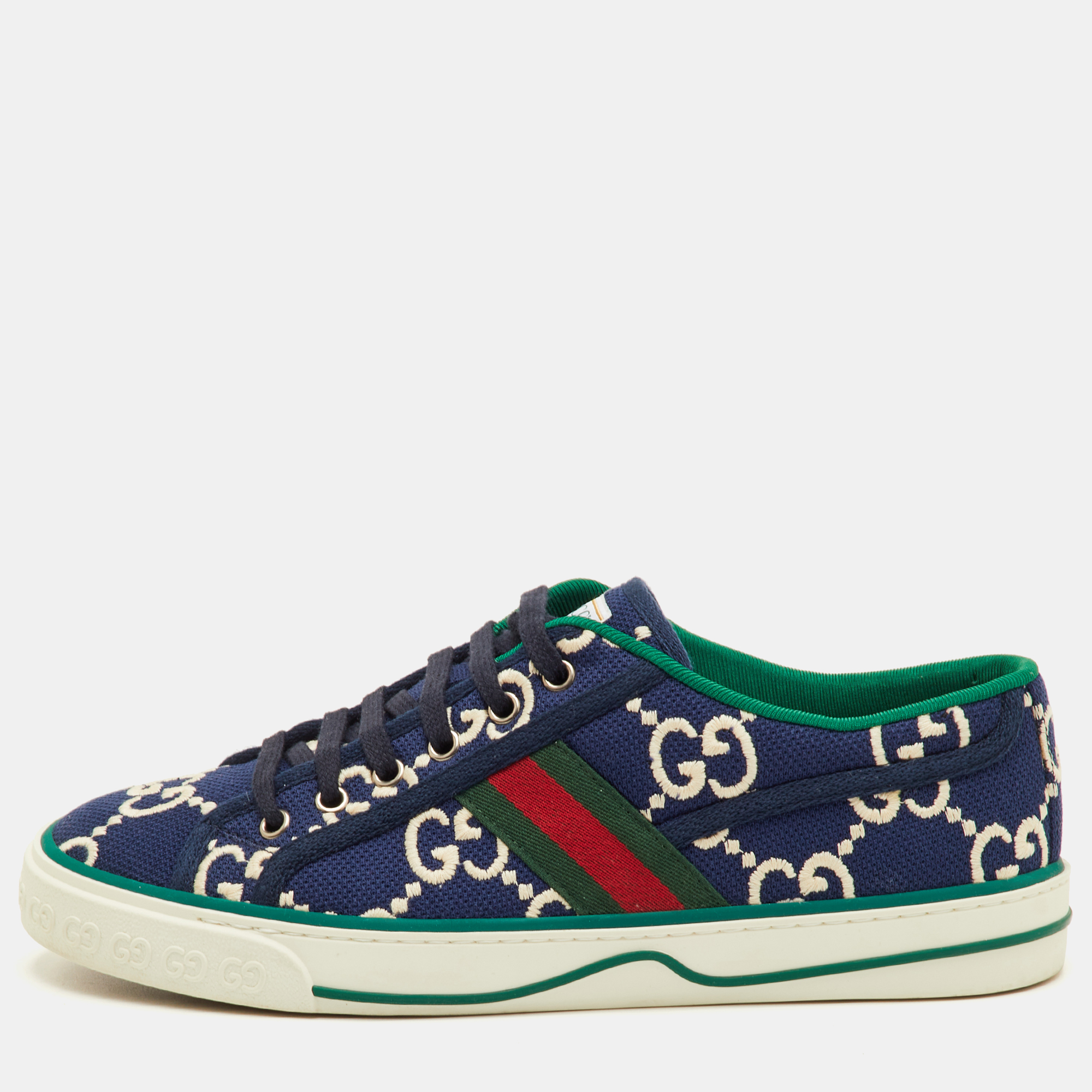 

Gucci Tennis 1977 Size 41.5 Blue Canvas Low Top Sneakers