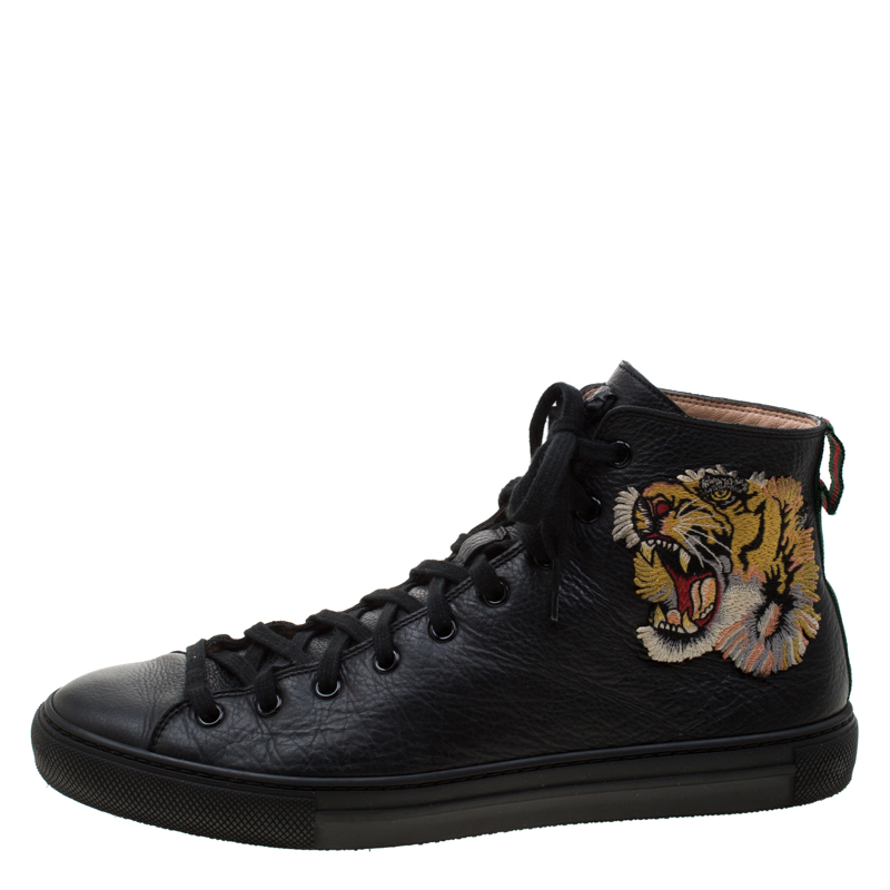 gucci black tiger sneakers