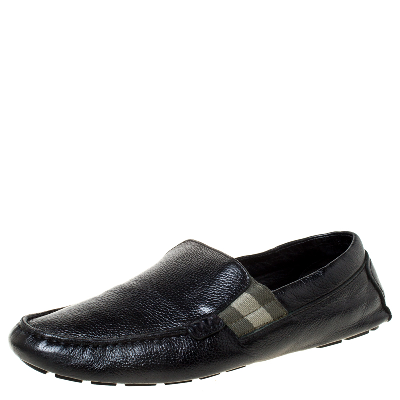 gucci black leather slip on