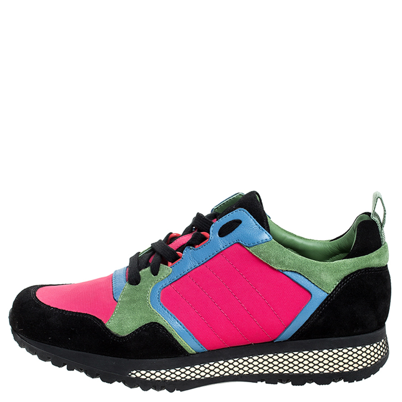 

Gucci Multicolor Canvas, Suede And Leather Icaro Sneakers Size