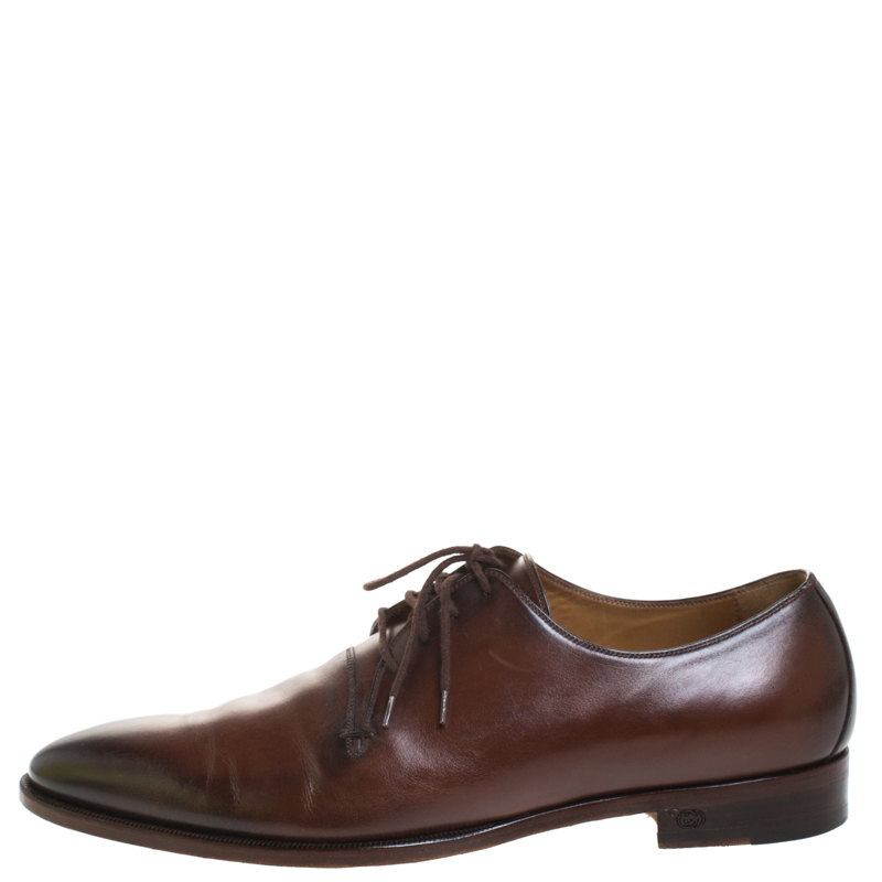 

Gucci Brown Leather Lace Up Derby Size
