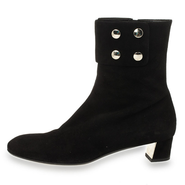 gucci black suede ankle boots