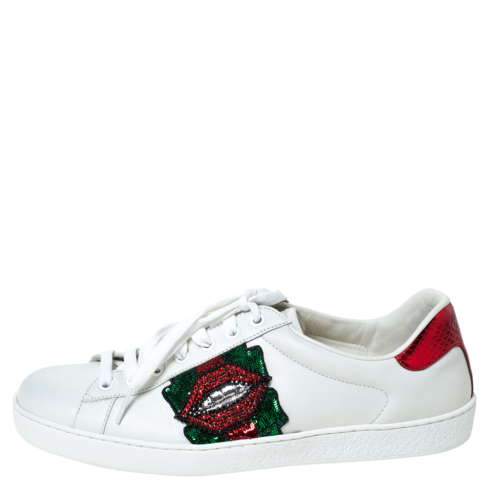 gucci lips sneakers