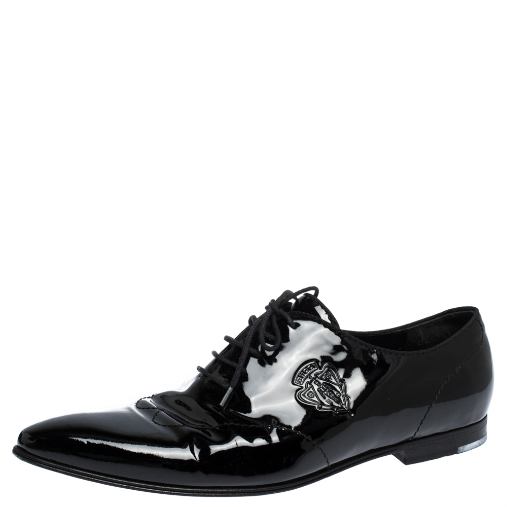 black patent oxfords