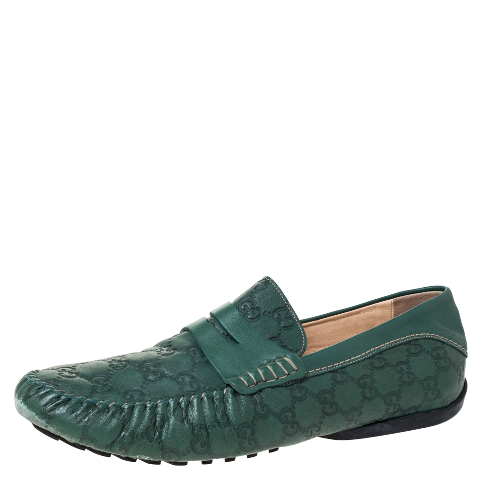 green gucci loafers
