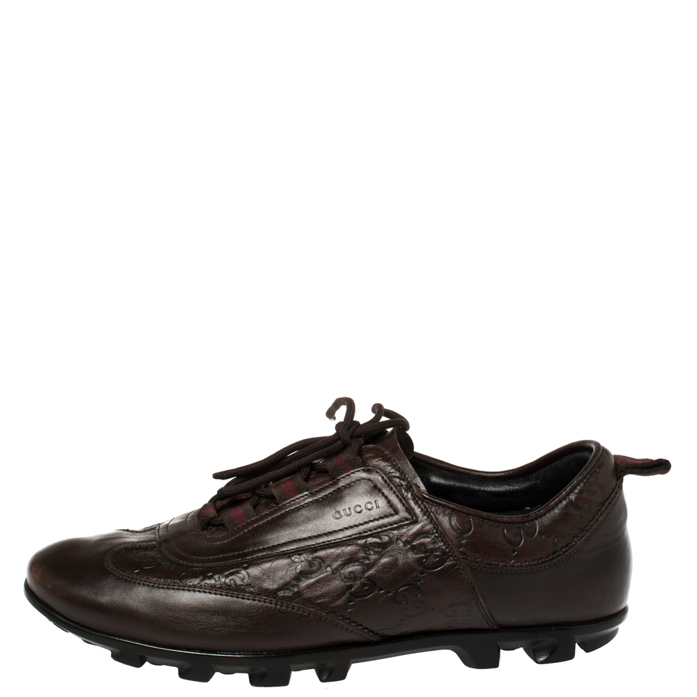 

Gucci Brown Guccissima Leather Low Top Sneakers Size