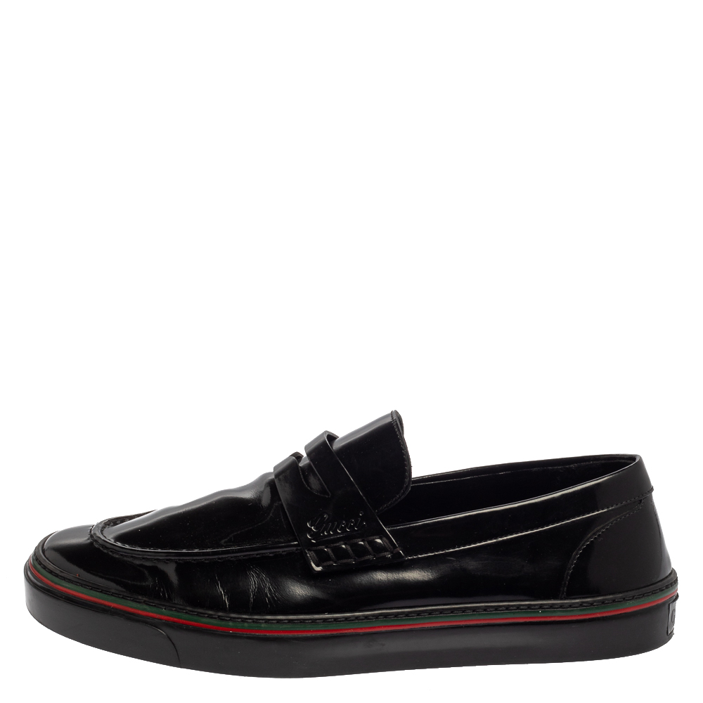 

Gucci Black Patent Leather Loafers Size