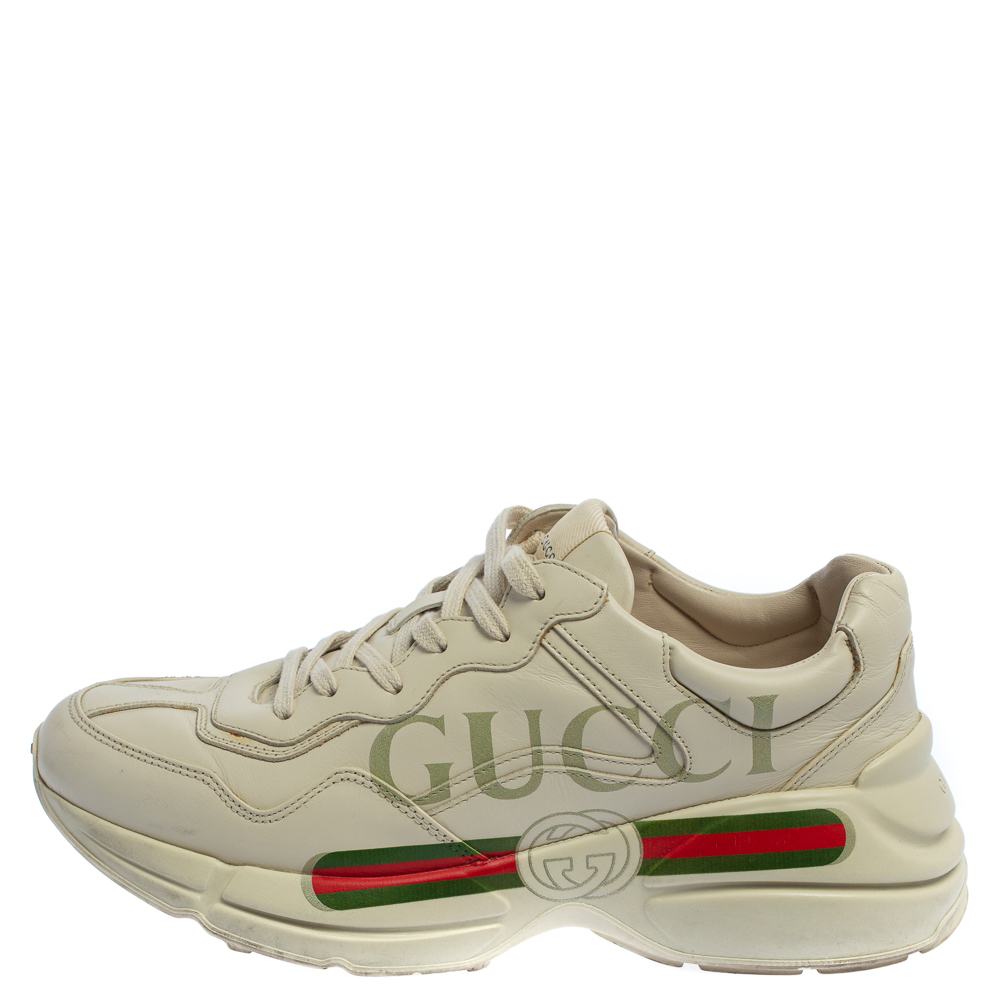 

Gucci Off White Leather Rhyton Sneakers Size