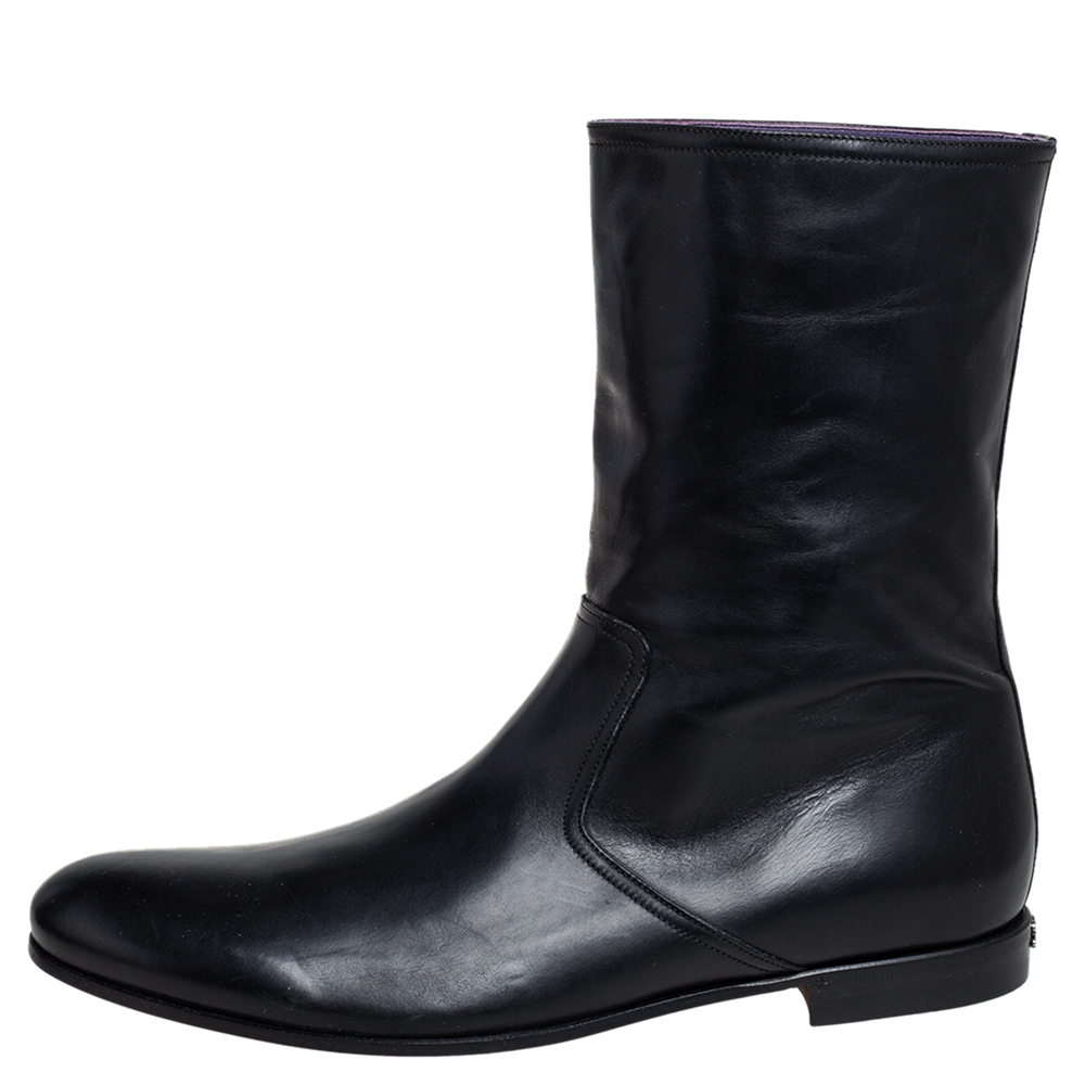 

Gucci Black Leather Chelsea Ankle Boots Size