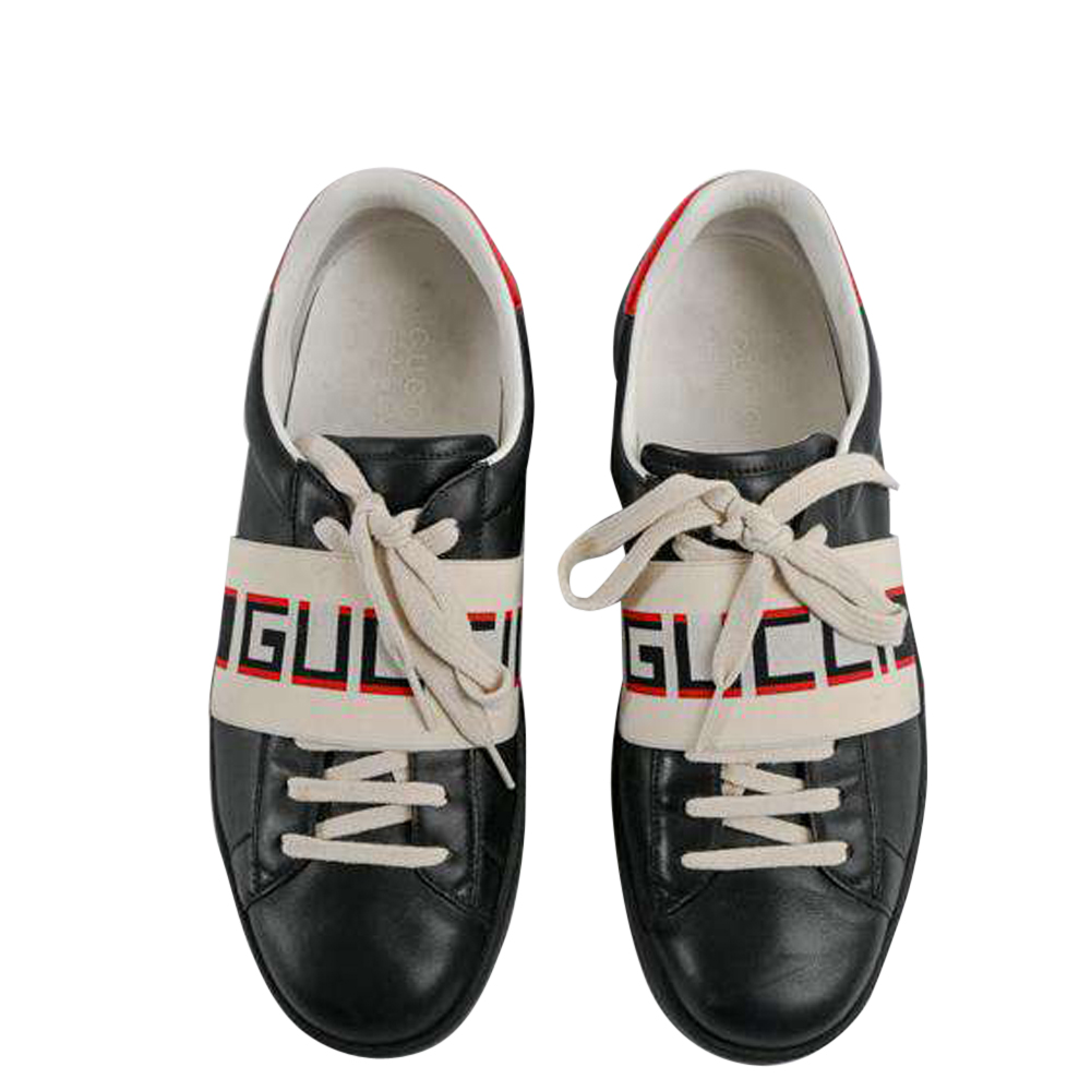 

Gucci Tricolor Leather Ace Sneakers Size EU 8.5, Black