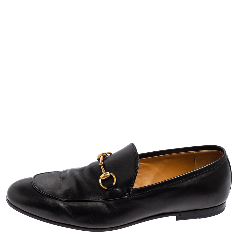 

Gucci Black Leather Horsebit Loafers Size