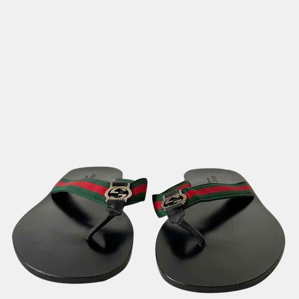 

Gucci Web-Print Flip-Flops Size EU, Black