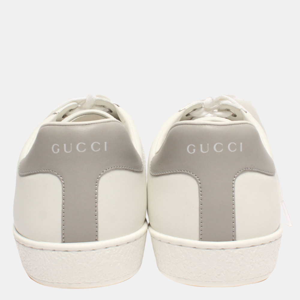 

Gucci White Leather GG Low Sneakers US 8/IT