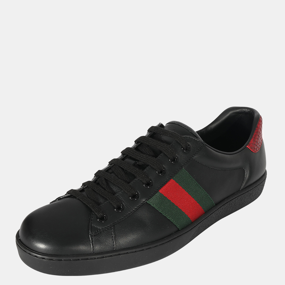 

Gucci Black Ace Leather Sneaker UK 10 EU