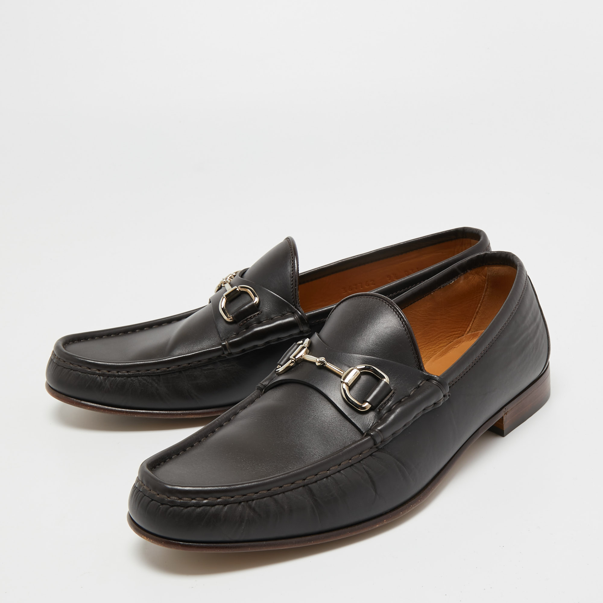 

Gucci Dark Brown Leather 1953 Horsebit Loafers Size