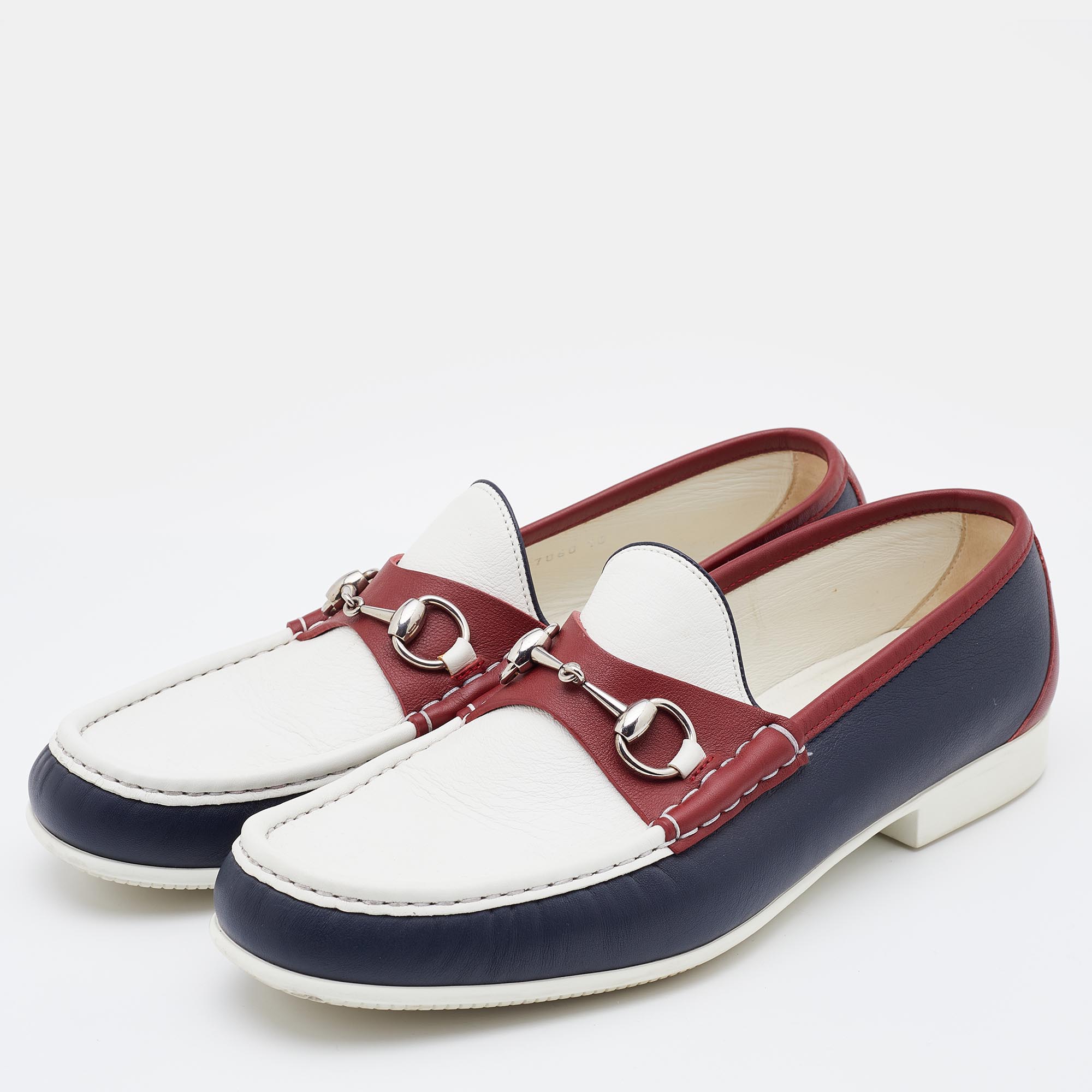 

Gucci Tricolor Leather Horsebit Slip On Loafers Size, Multicolor
