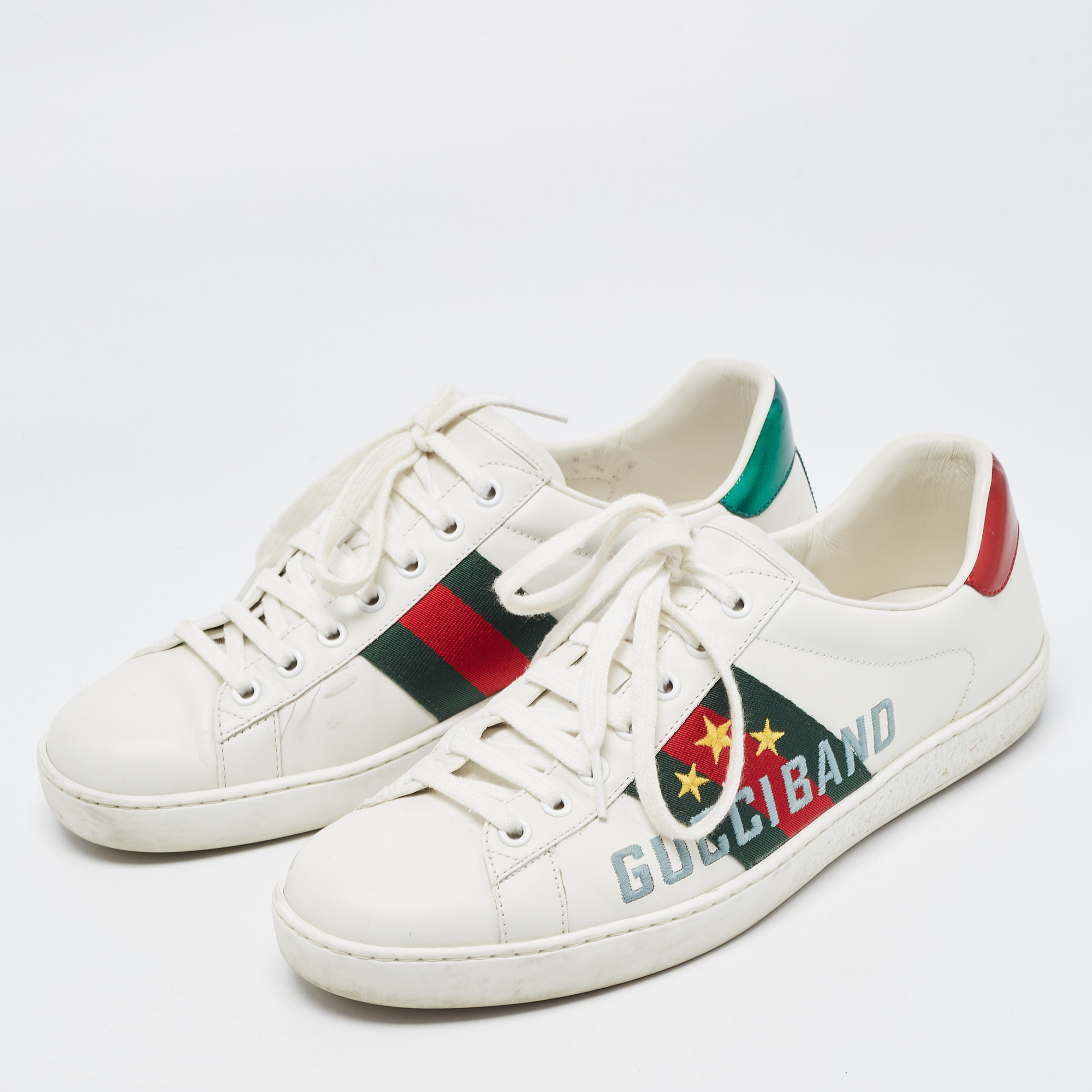 

Gucci White Leather Ace Low Top Sneakers Size 40