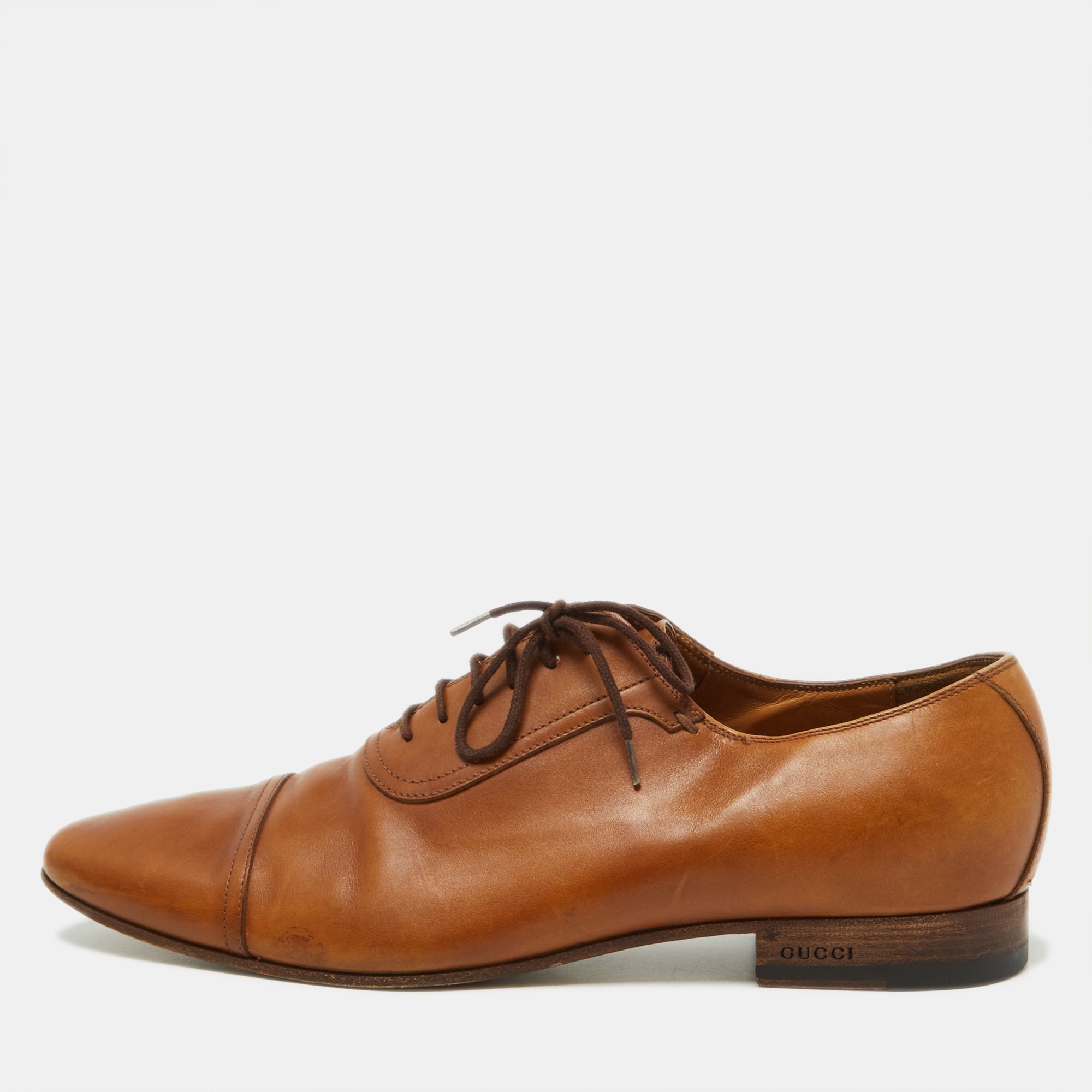 

Gucci Brown Leather Oxfords Size