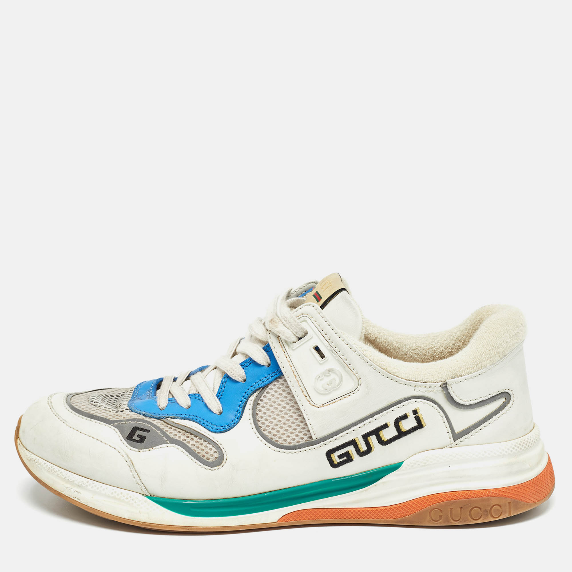 

Gucci Multicolor Leather and Mesh Ultrapace Sneakers Size 46.5