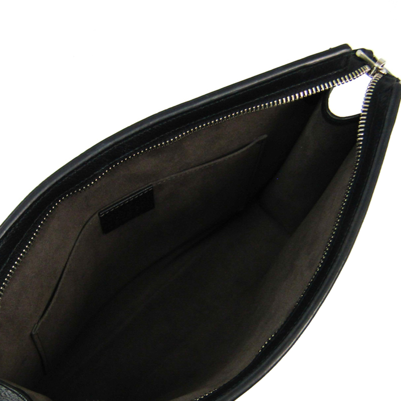

Gucci Black Leather Stripe Pouch