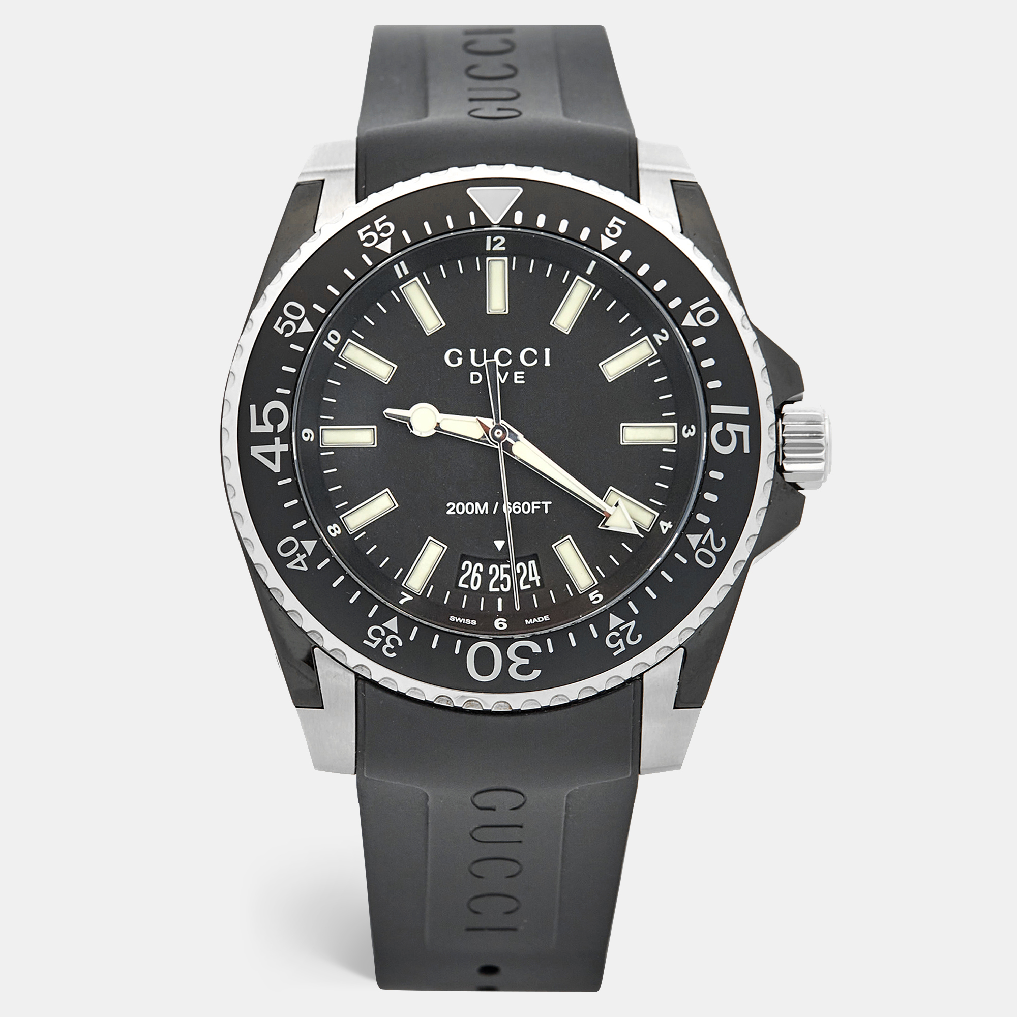 

Gucci Black PVD Coated Stainless Steel Rubber Dive