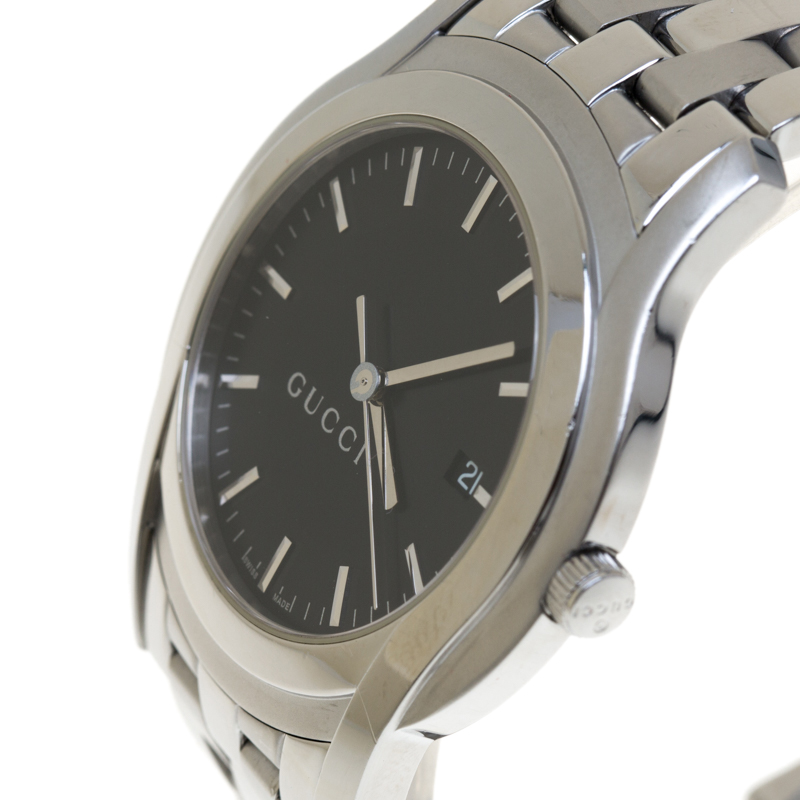 

Gucci Black Stainless Steel 5500  Men's Wristwatch 38 mm