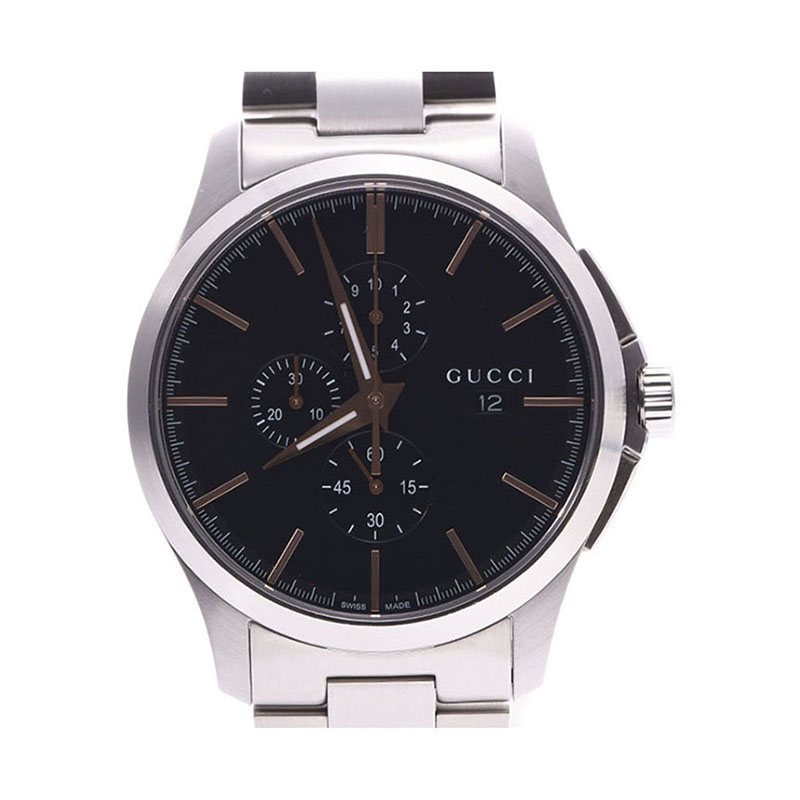 

Gucci Black Stainless Steel G Timeless Chrono