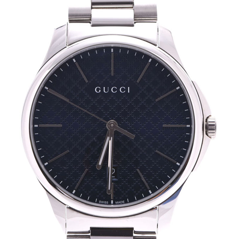 Gucci Navy Stainless Steel G Timeless 