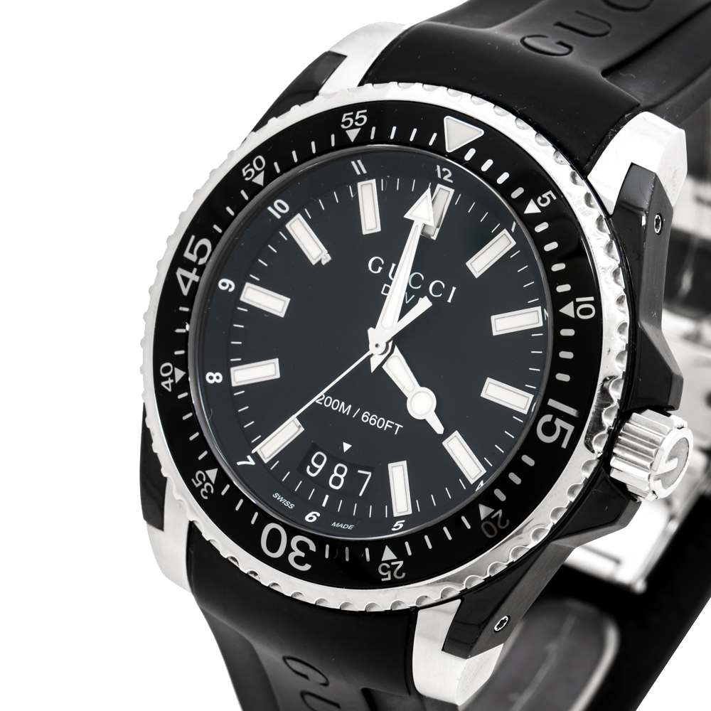 

Gucci Black PVD Coated Stainless Steel Rubber Dive