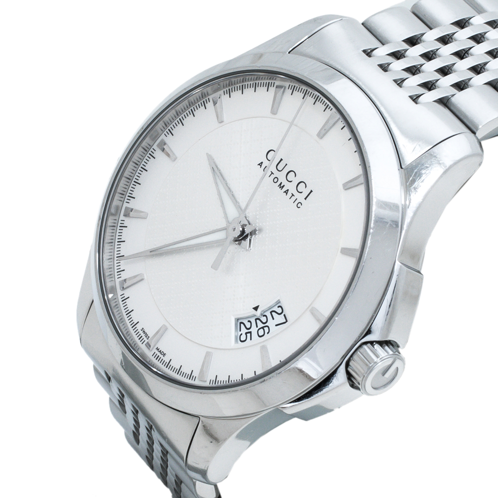

Gucci Silver Stainless Steel G-Timeless YA126417 Men's Wristwatch