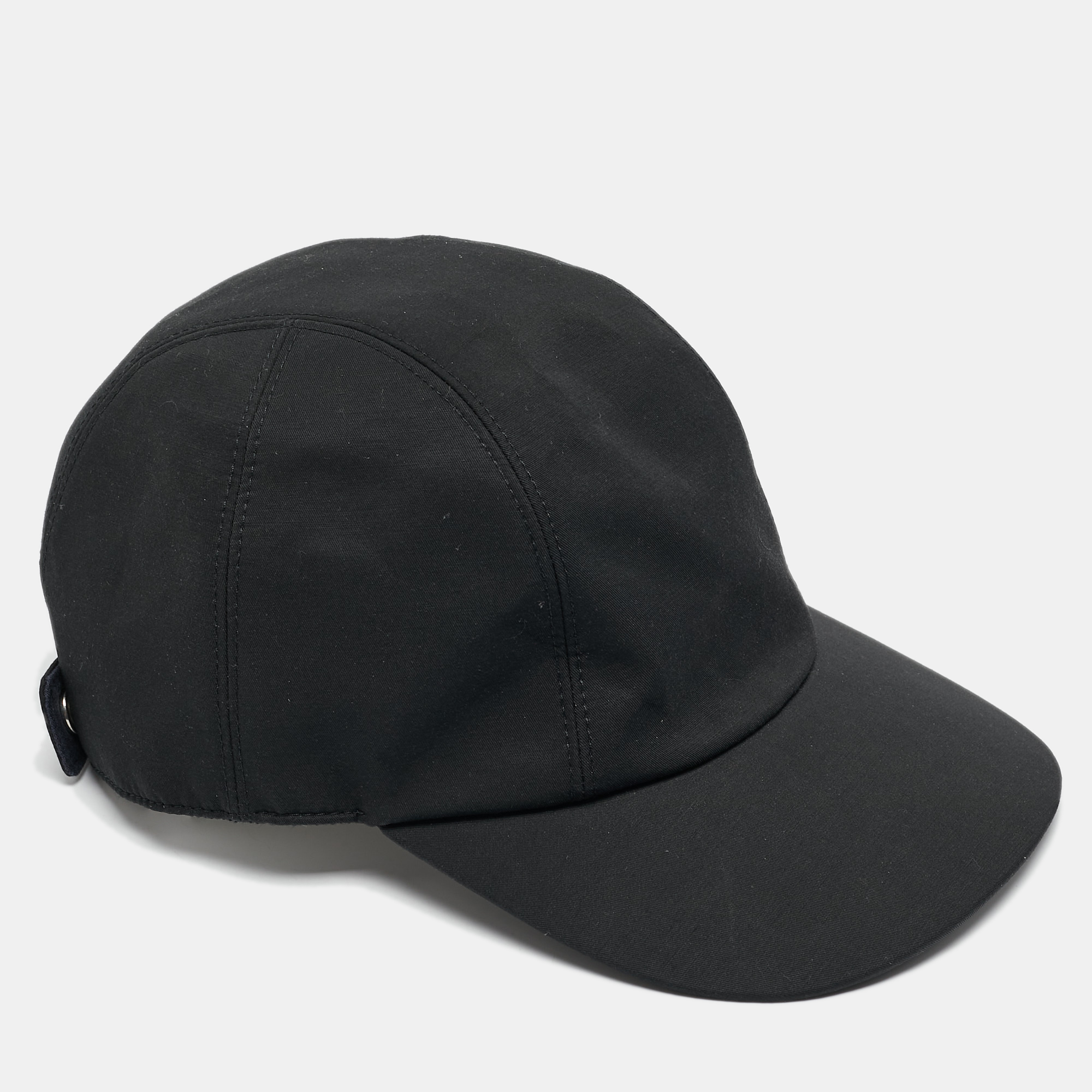 

Hermès Black Cotton Blend Miles Robot Cap Size