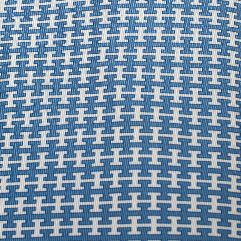 

Hermès Blue and White H Print Silk Twill Tie