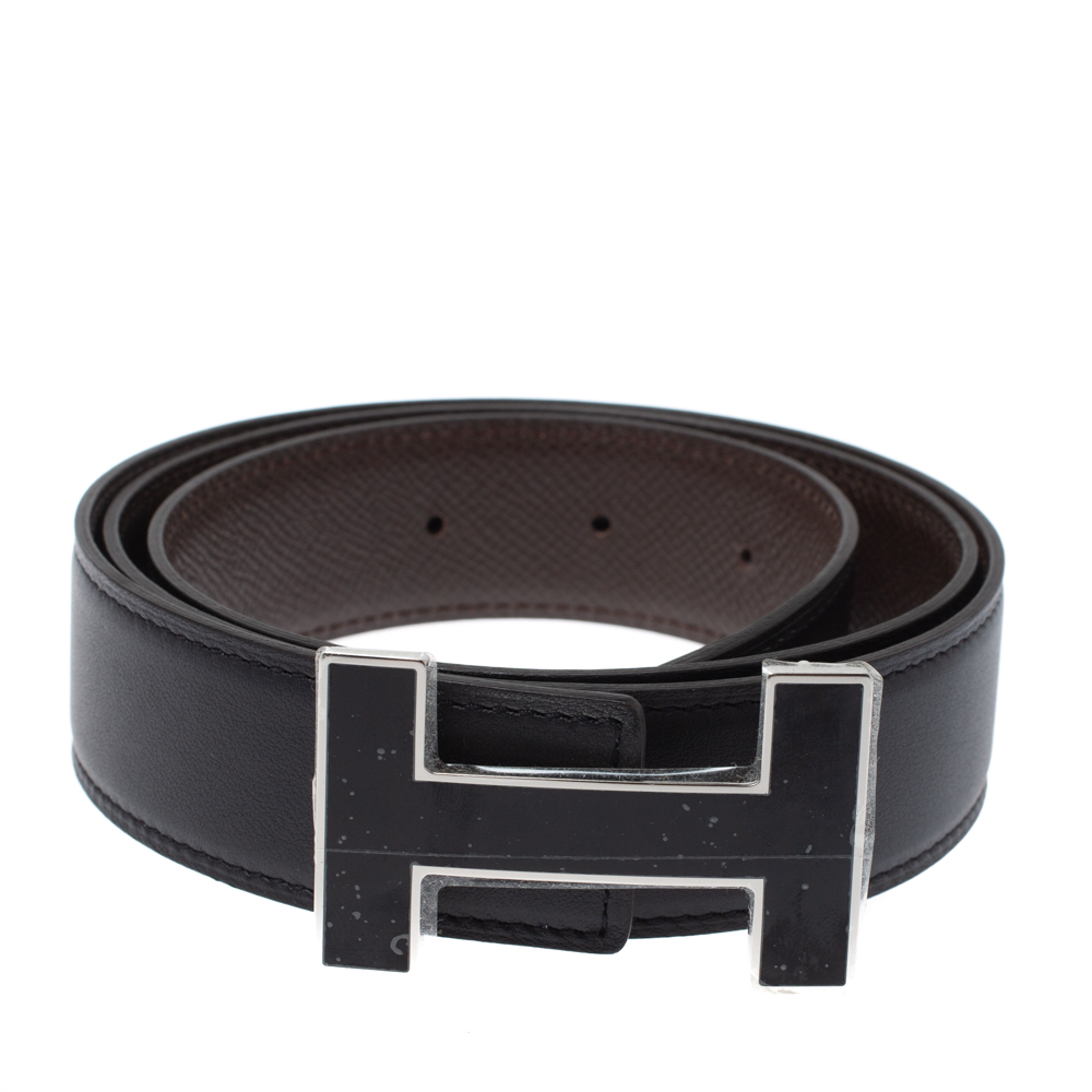 

Hermes Noir/Chocolat Quizz Belt, Black