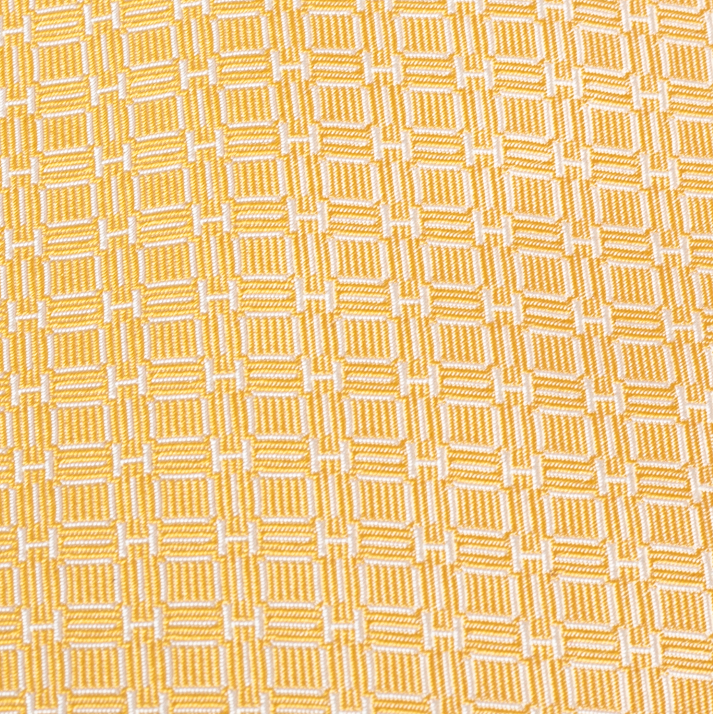 

Hermes Yellow H Au Square Pattern Silk Tie