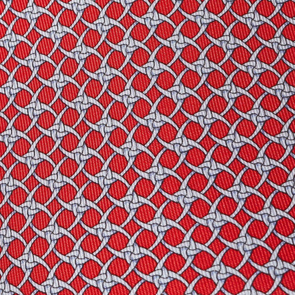 

Hermes Red Touline Silk Tie