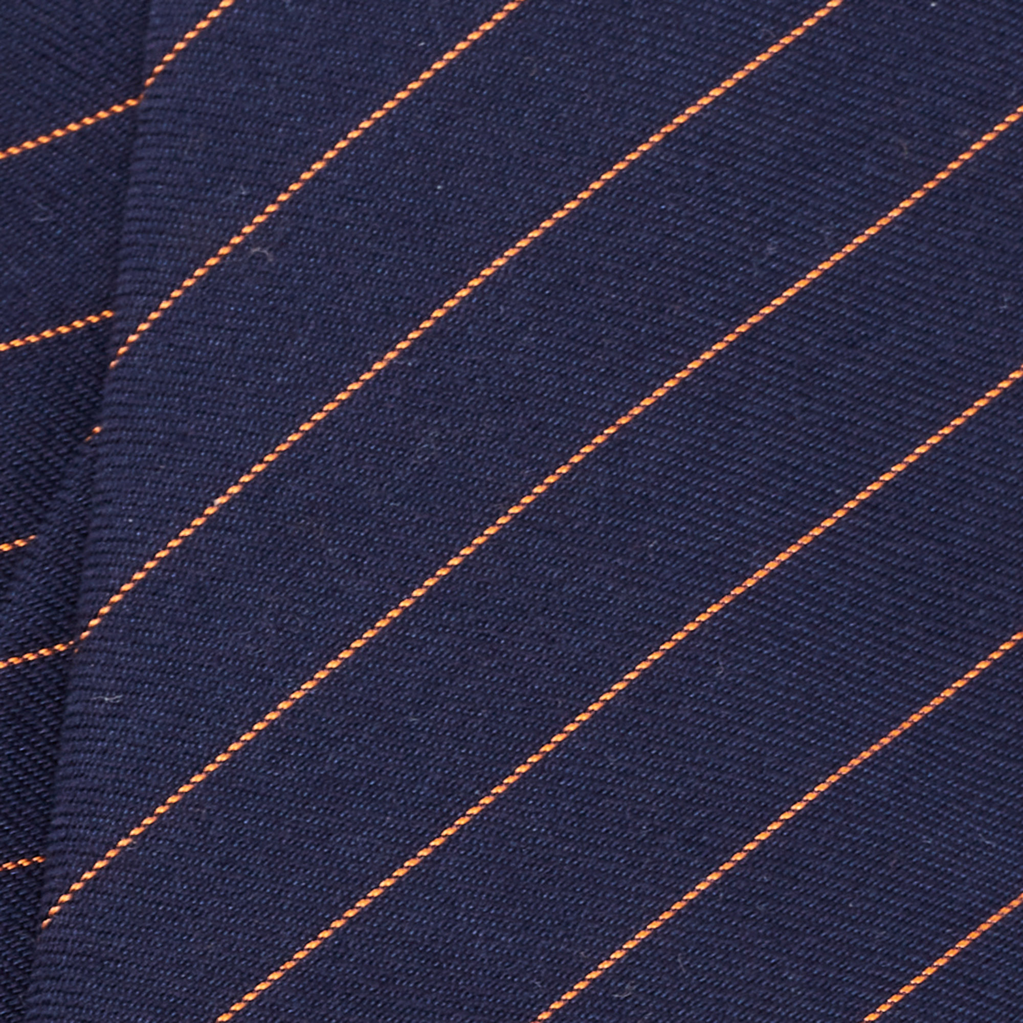 

Hermes Blue and Orange Diagonal Striped Wool and Silk Tie