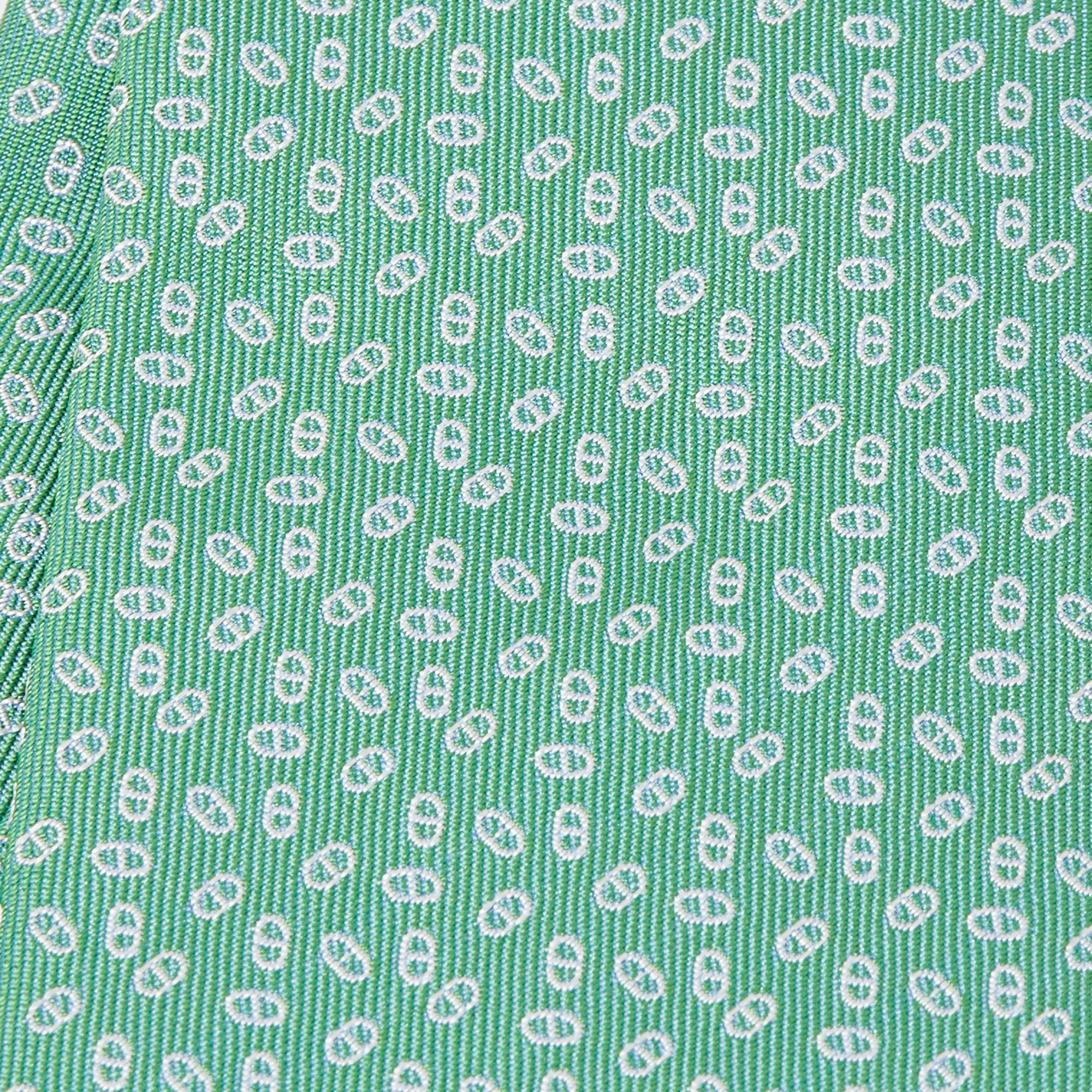 

Hermes Green Dreamy Maillons Silk Tie