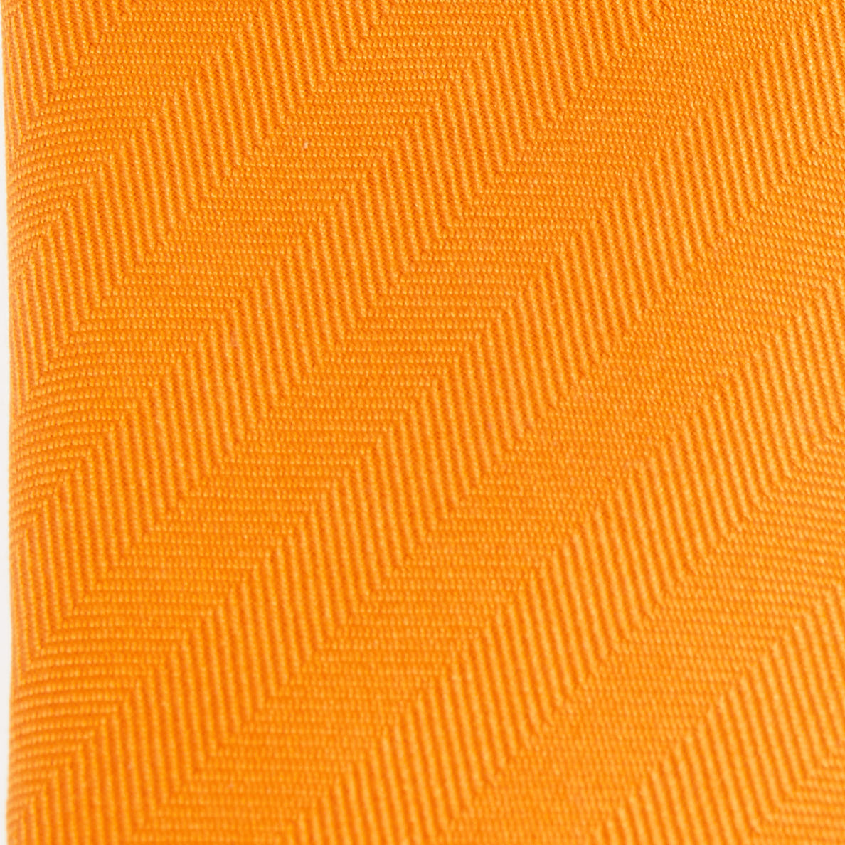 

Hermès Orange 7 Chevron Recto Verso Silk Slim Tie