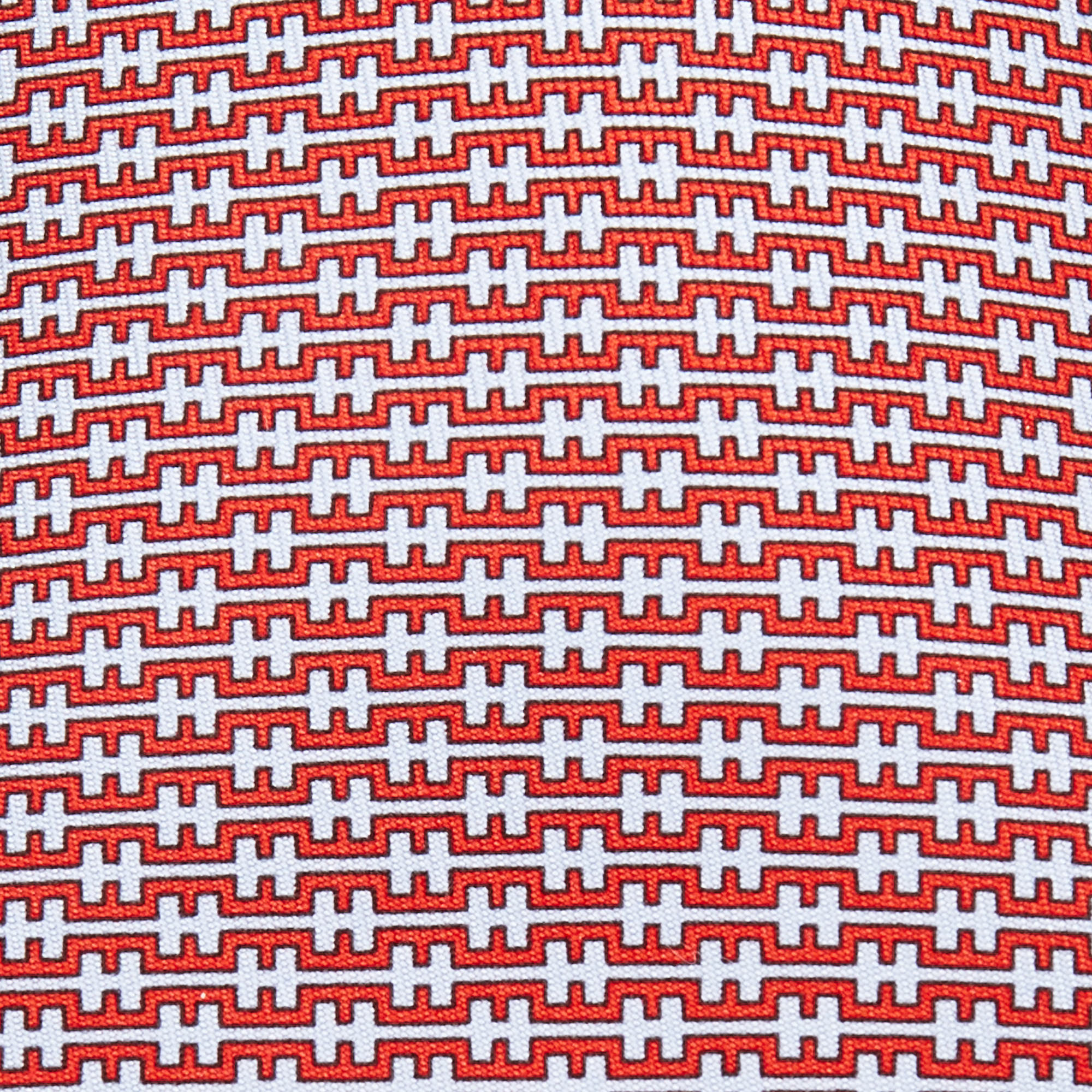 

Hermès Rd H Ligne Printed Silk Slim Tie, Red