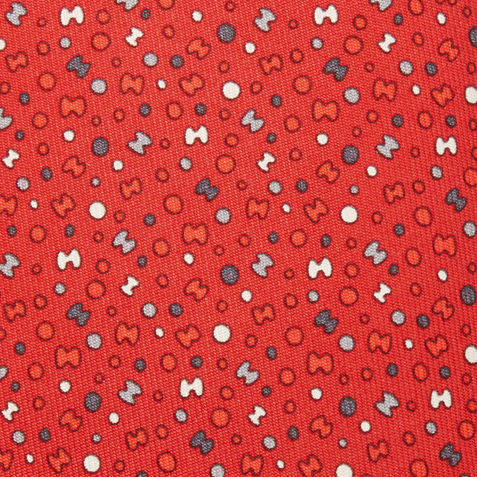 

Hermès Red Bubble H Printed Silk Slim Tie