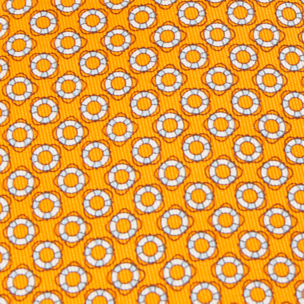 

Hermès Orange J'Ai Touche Le Pompon Printed Silk Slim Tie