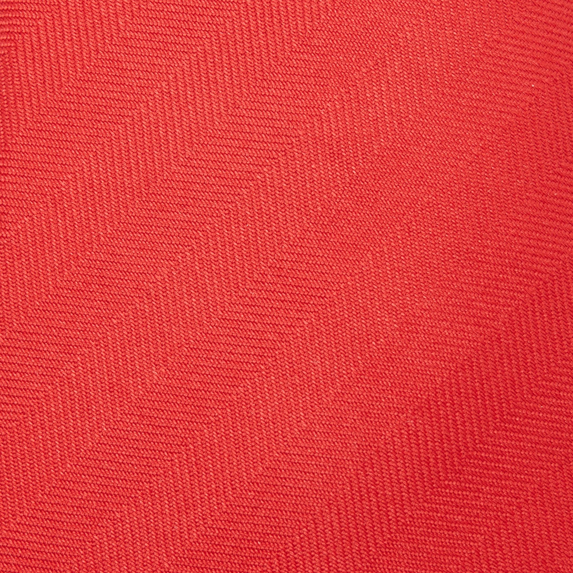

Hermès Red Chevron Recto Verso Silk Slim Tie