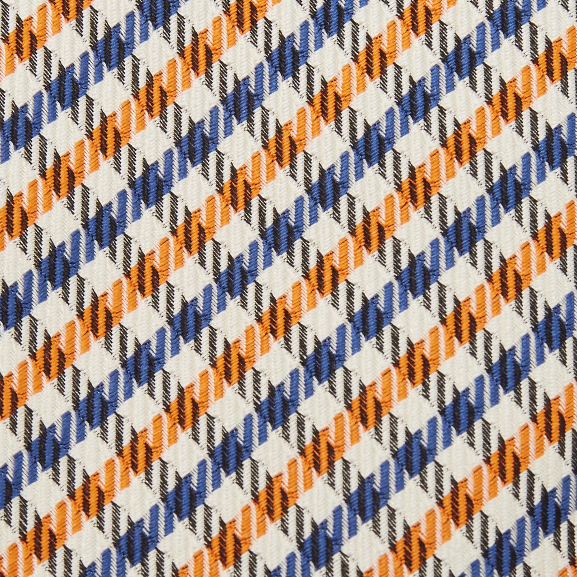 

Hermès Multicolor English Boy Silk Jacquard Slim Tie