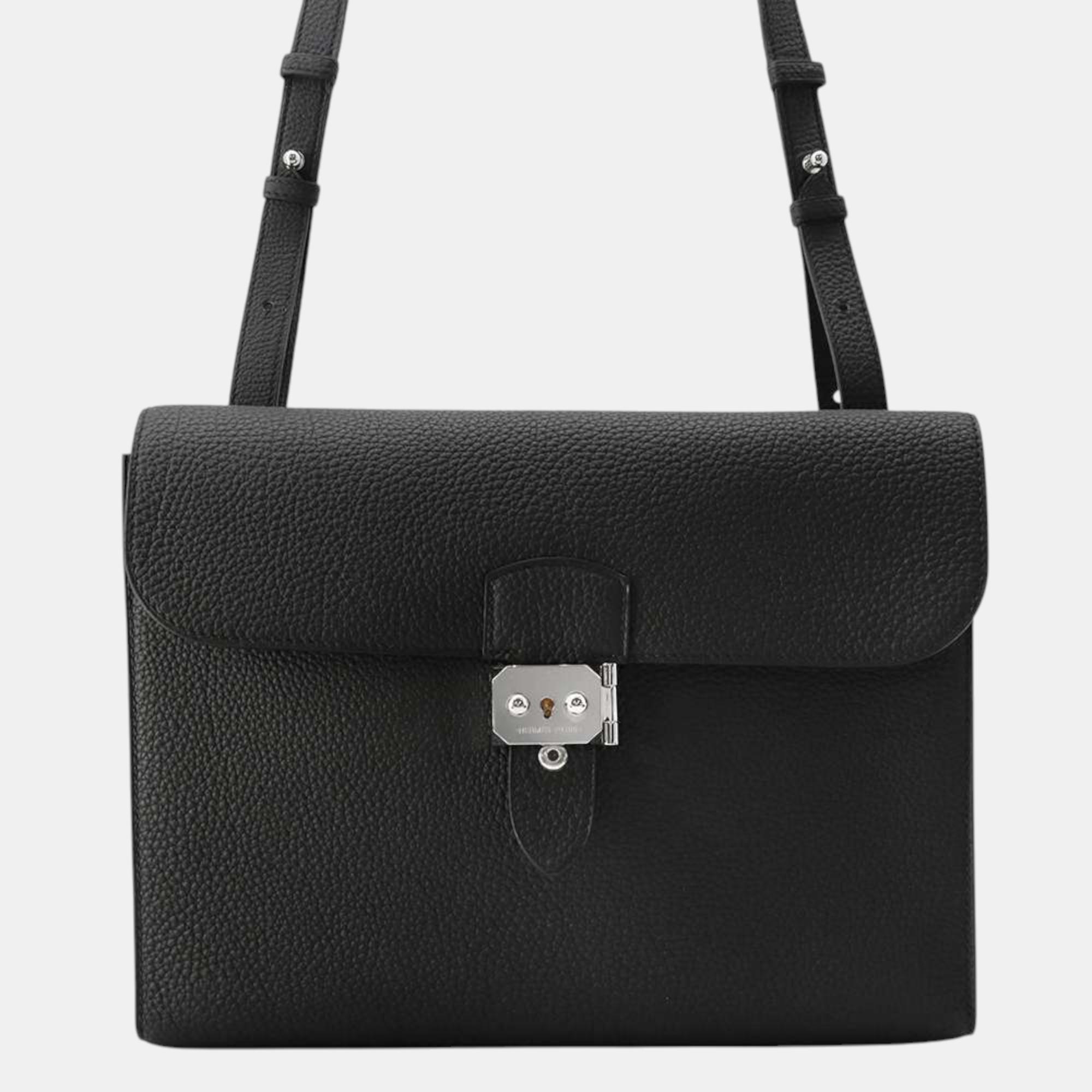 

Hermes Black Togo Leather 29 Sac A Depeches Messenger Bag