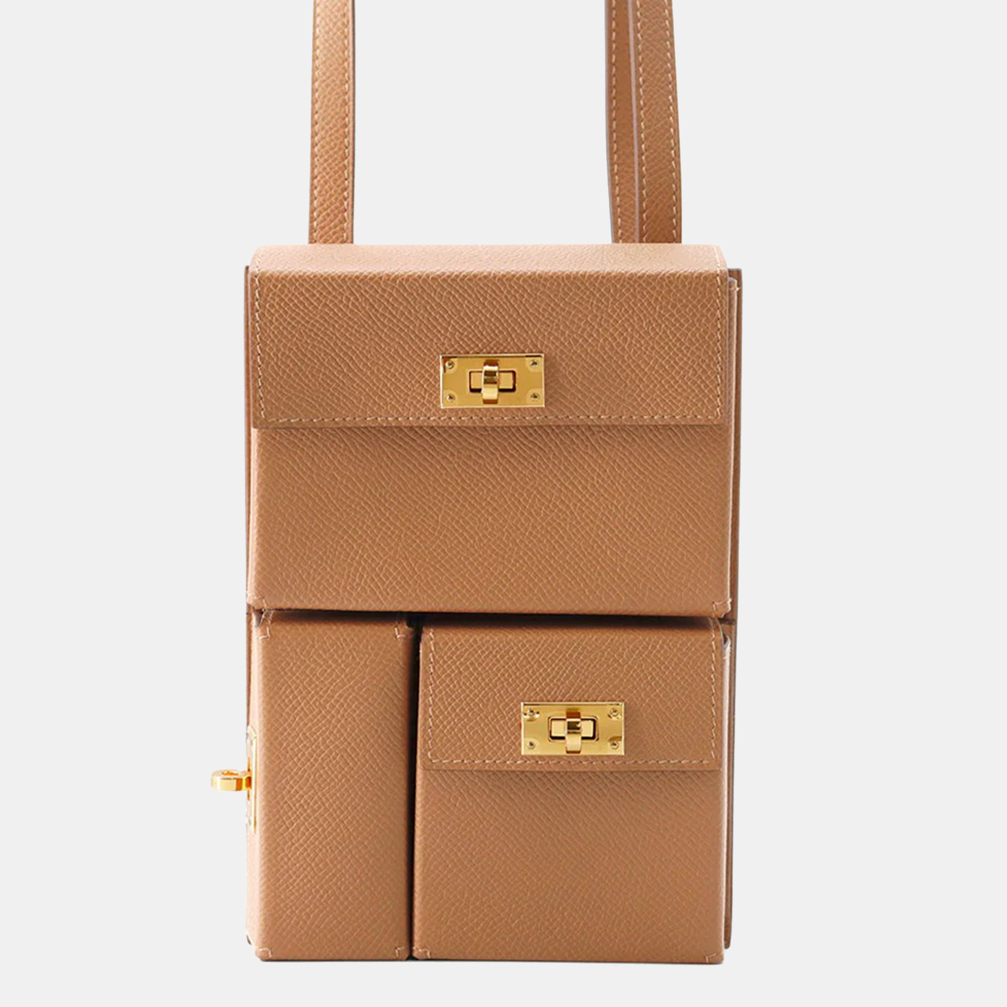 

Hermes Kelly Multi Pocket Gold Epsom Bag, Brown