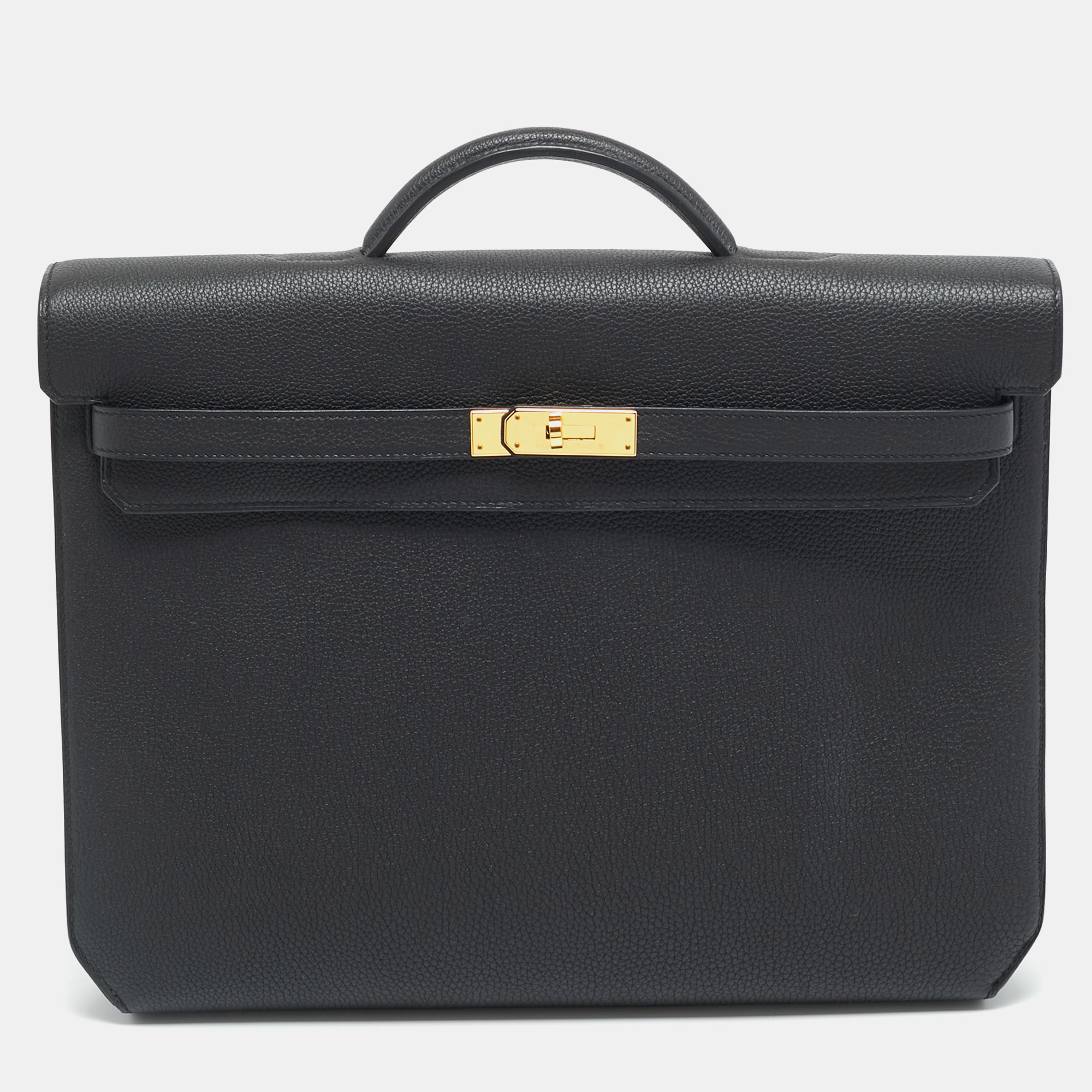 

Hermès Kelly Depeches 36 Noir Togo Leather Briefcase, Black