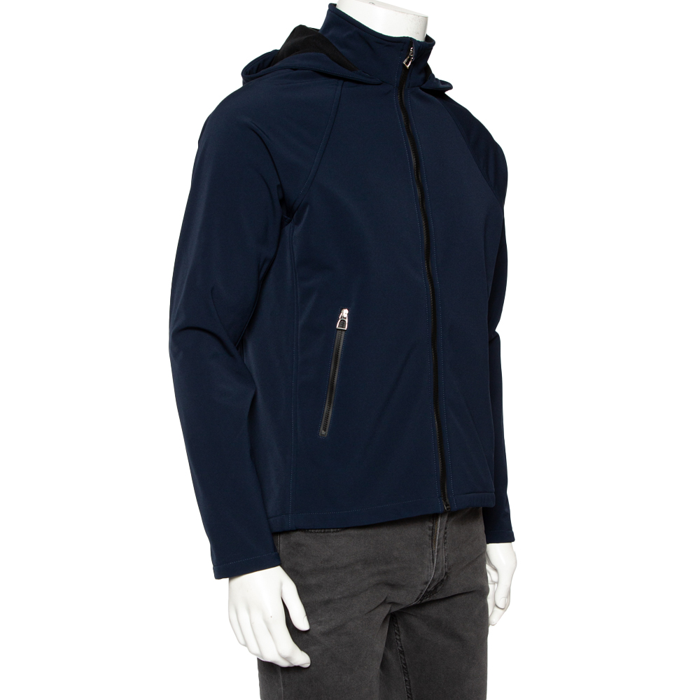 

Hermes Navy Blue Synthetic Waterproof Softshell Derby Jacket