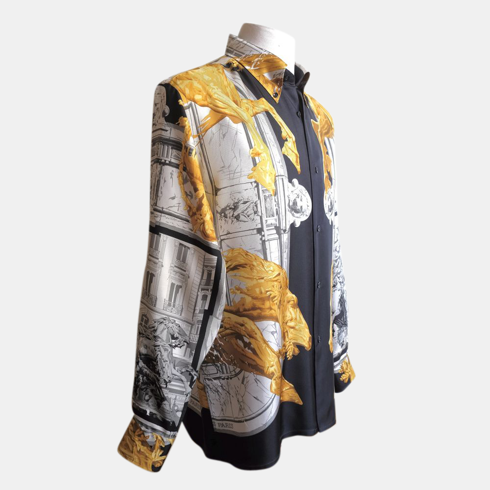 

Hermes Multicolor Silk Men's Shirt 41